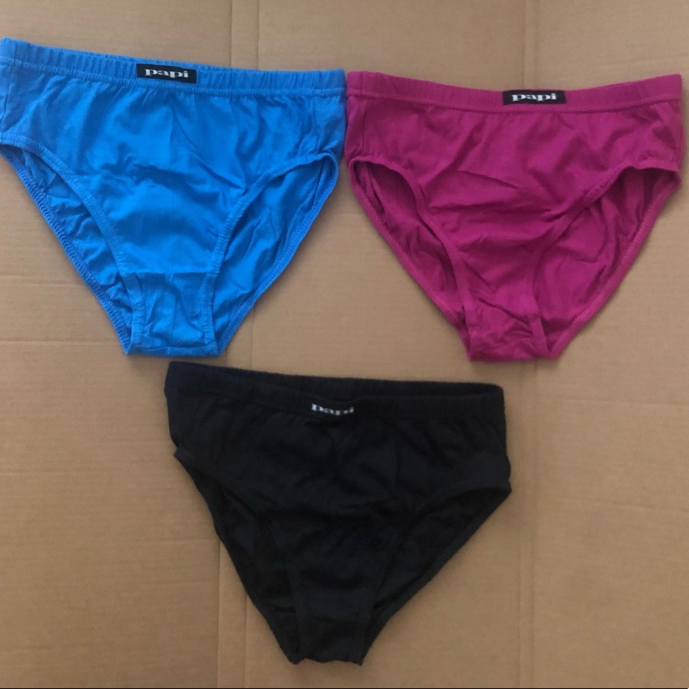 3 premium cotton Papi low rise briefs Check pics !